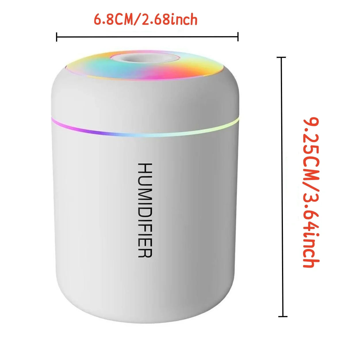 Mini Air Humidifier USB Electric Aroma Diffuser Essential Oil Purifier Aromatherapy Mist Maker Lights For Car Home Bedroom (180ML)