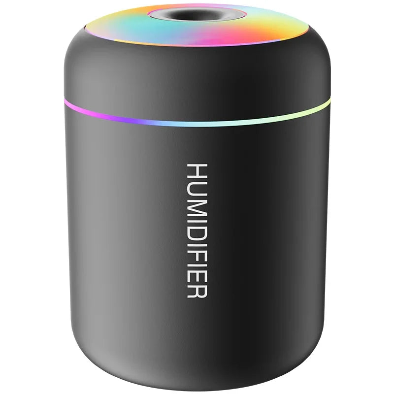 Mini Air Humidifier USB Electric Aroma Diffuser Essential Oil Purifier Aromatherapy Mist Maker Lights For Car Home Bedroom (180ML)